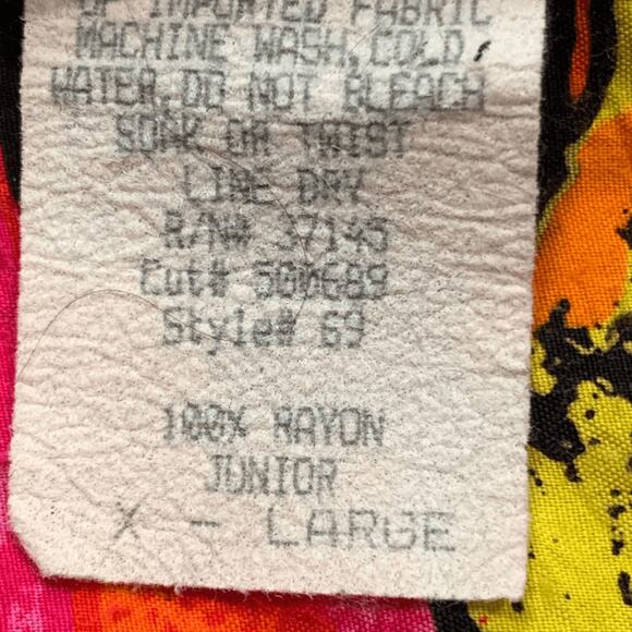 Vintage 90s Hilo Hattie Hawaiian Shirt Bright Tropical Fish Print Short Sleeve - Picture 9 of 11